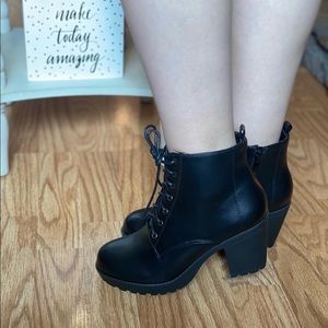 Cute black lace boots